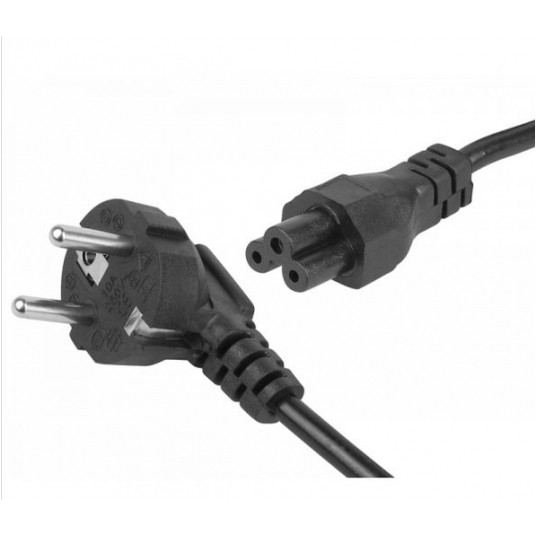 Kabel zasilający 3PIN koniczynka 1,8m z wtyczką -zdjęcie numer 1