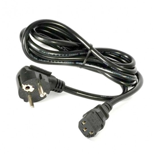 Kabel zasilający PC 3m komputerowy czarny -zdjęcie numer 1