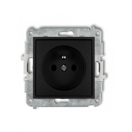 Karlik MINI Gniazdo pojedyncze z/u czarny mat -zdjęcie numer 1