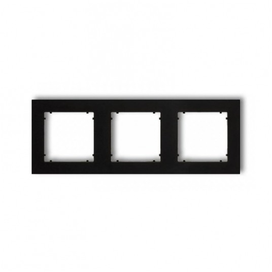 Karlik MINI Ramka potrójna czarny mat -zdjęcie numer 1