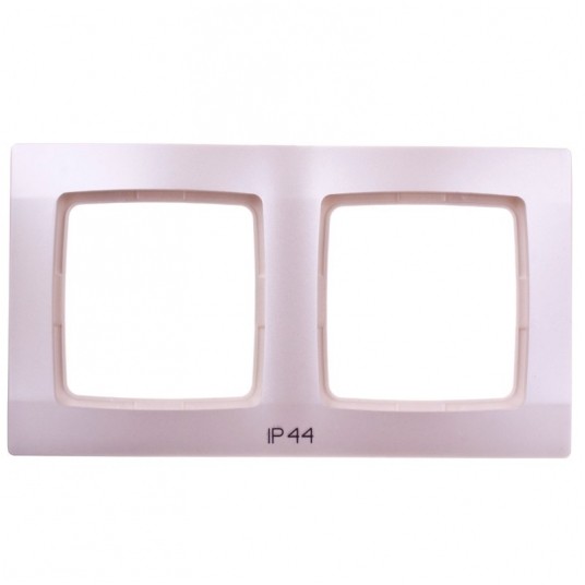 KARO Ramka podwójna ecru perłowy -zdjęcie numer 1