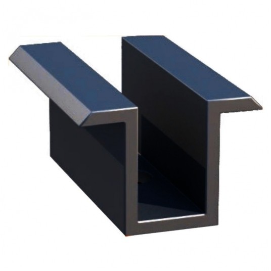 Klamra środkowa 50x25mm M8 CZARNA -zdjęcie numer 1