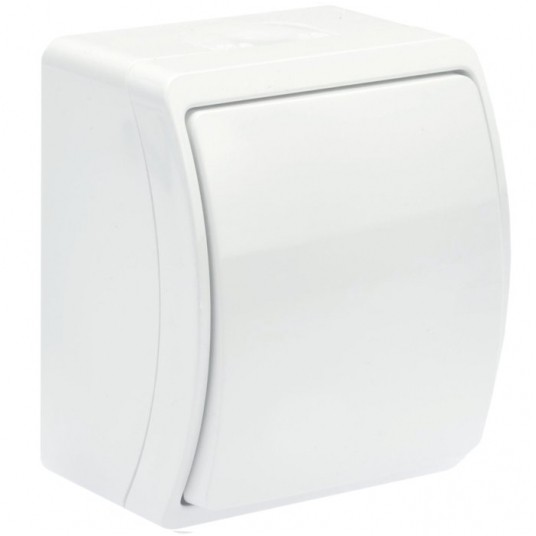 KOALA Łącznik jednobiegunowy IP44 biały n/t -zdjęcie numer 1