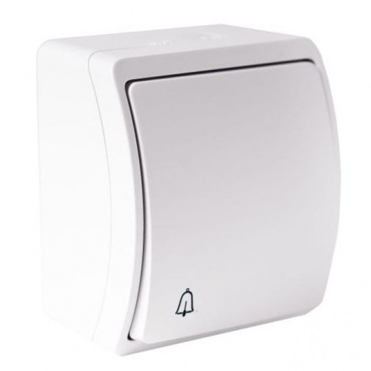 KOALA Przycisk dzwonek IP44 biały n/t -zdjęcie numer 1