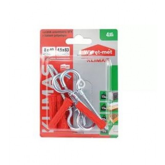 Kołek(łącz.) uniwer. z hakiem C BSFXC 8/40x83 4szt -zdjęcie numer 1