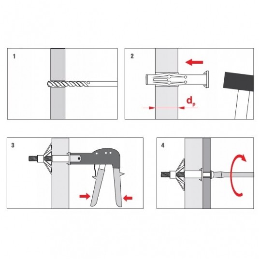 Kołek metalowy typu MOLLY 6x45 -zdjęcie numer 2