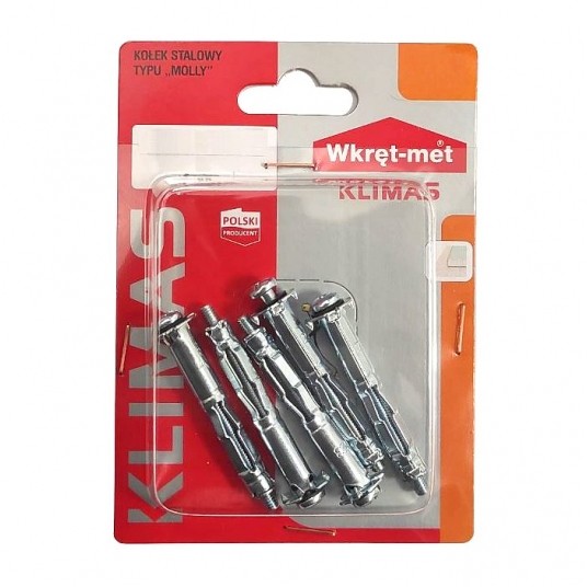 Kołek metalowy typu MOLLY BMOL 4x45 (5szt) -zdjęcie numer 1