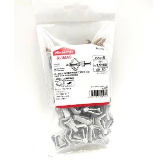 Kołek wkręt-gips W-GKW fi 10/3,5x60 (30szt) -zdjęcie numer 1