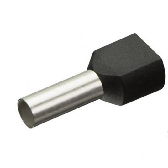 Końcówka tulejkowa izol. HI 2x6/14 ERHL czarny/żół -zdjęcie numer 1