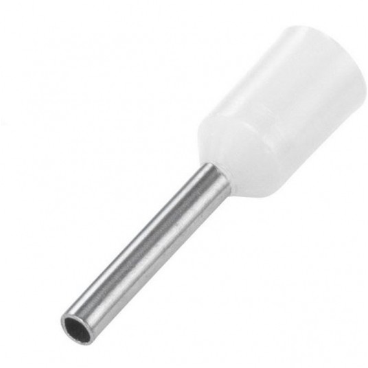 Końcówka tulejkowa izolowana HI 0,75/8 biała (500) -zdjęcie numer 1