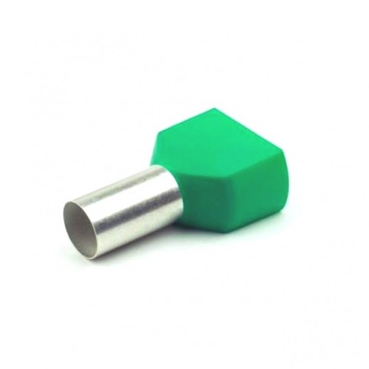 Końcówka tulejkowa izolowana HI 2x16/14 ERHL ziel -zdjęcie numer 1