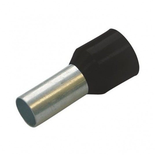 Końcówka tulejkowa izolowana HI 6/12 ERHL czarny -zdjęcie numer 1