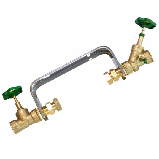 Konsola wodomierzowa nierdzewna 3/4 z zaworami -zdjęcie numer 1