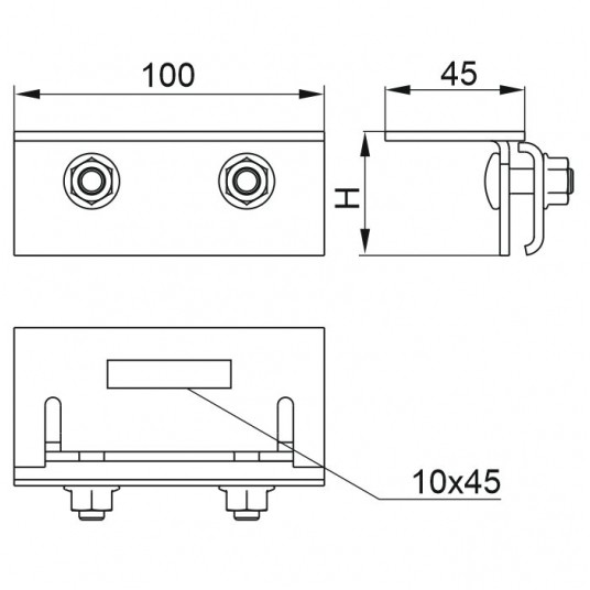 Konstrukcja BAKS uchwyt na rąbek stojący 32 mm -zdjęcie numer 2