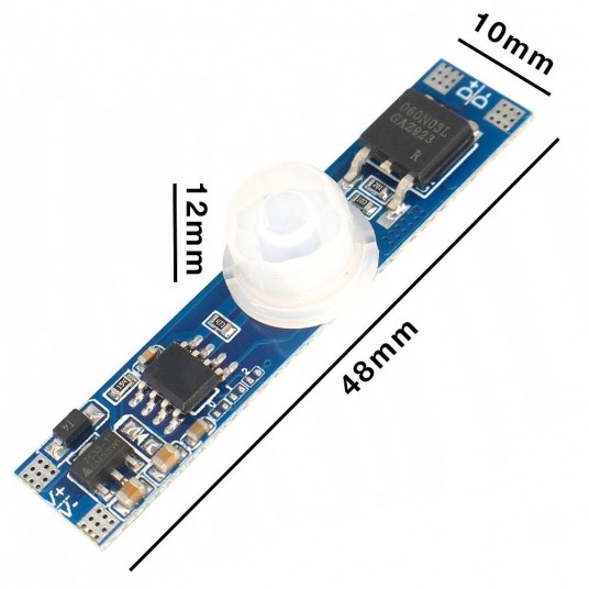 Kontroler LED czujnik ruchu mini PIR do taśmy LED -zdjęcie numer 3