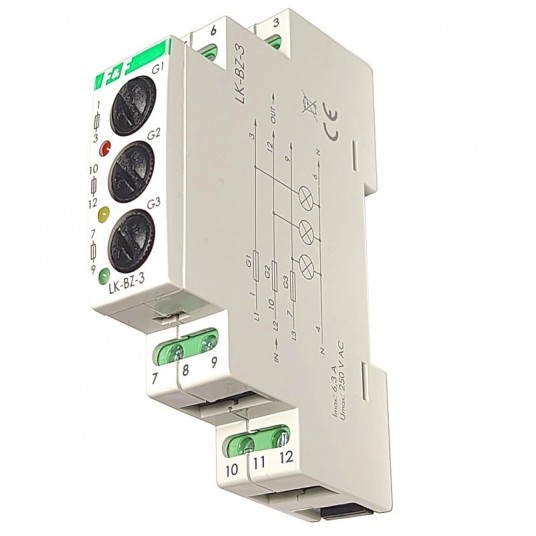 Kontrolka Lampka kontrolna3-faz. LK-BZ-3K z bezpie -zdjęcie numer 1