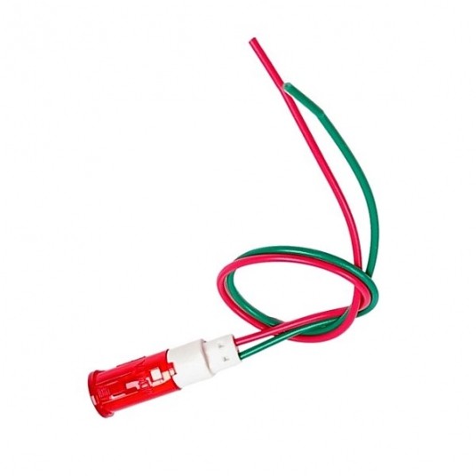 Kontrolka LED 220V czerwona mini 10mm -zdjęcie numer 1