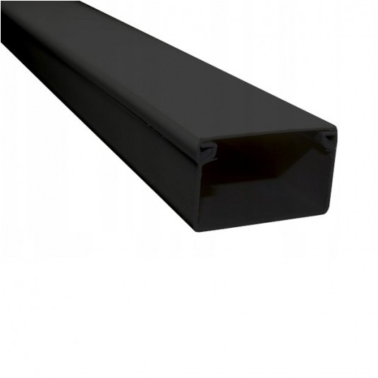 Korytko kablowe 40x25mm czarne -zdjęcie numer 1