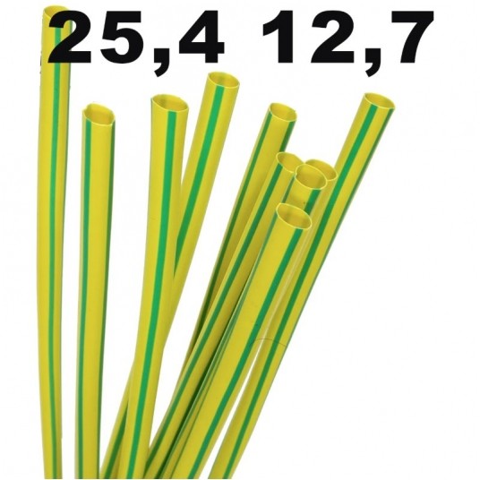 Koszulka termokurczliwa RTS 25,4/12,7 żółto-zielon -zdjęcie numer 1