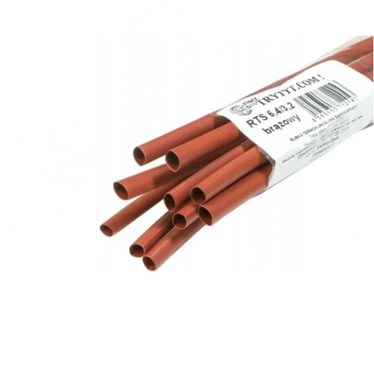 Koszulka termokurczliwa RTS 6,4/3,2 BRĄZOWA -zdjęcie numer 1