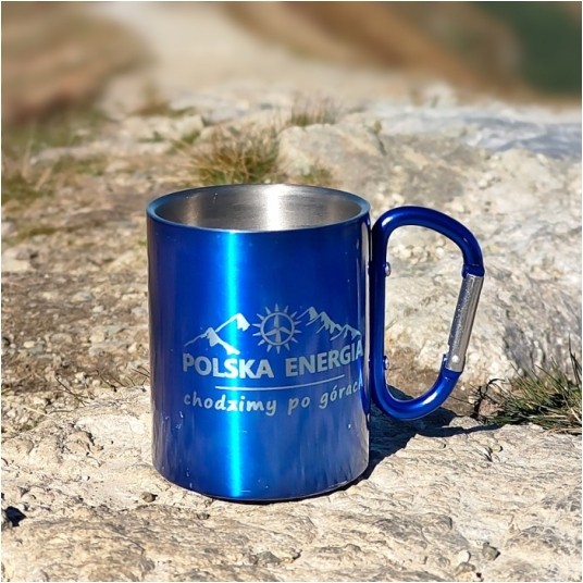 Kubek z karabińczykiem CAMP 250ml grawerowany -zdjęcie numer 1
