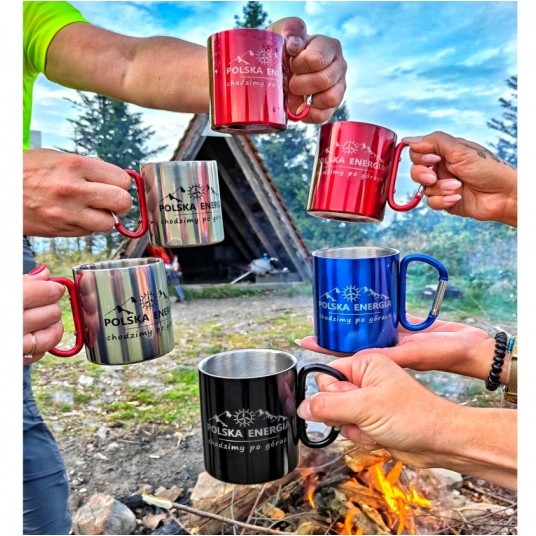 Kubek z karabińczykiem CAMP 250ml grawerowany -zdjęcie numer 2