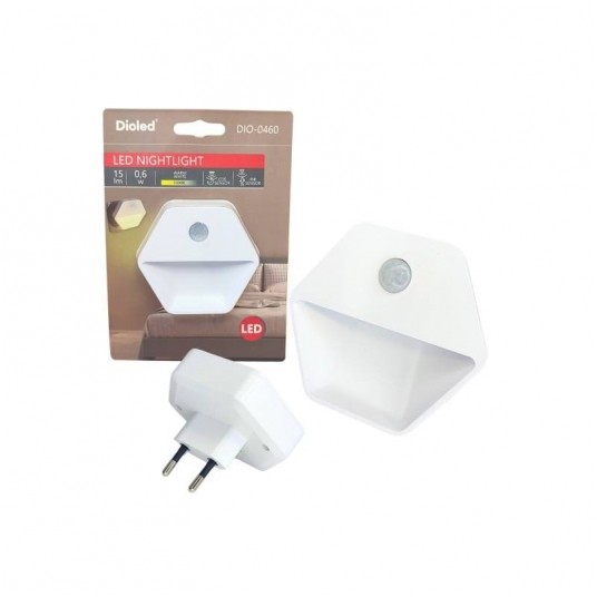 Lampka nocna LED DIOLED HEKSAGON+ S PIR -zdjęcie numer 1