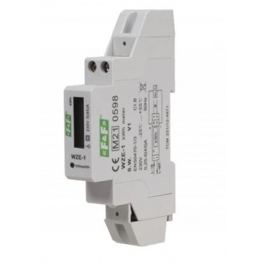 Licznik 1 fazowy energii elektrycznej WZE-1 -zdjęcie numer 1