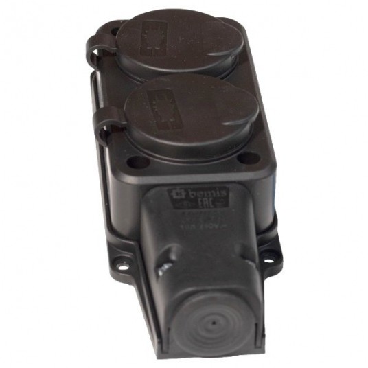 Listwa elektryczna gumowa 2x230V IP54 2 gniazda -zdjęcie numer 1