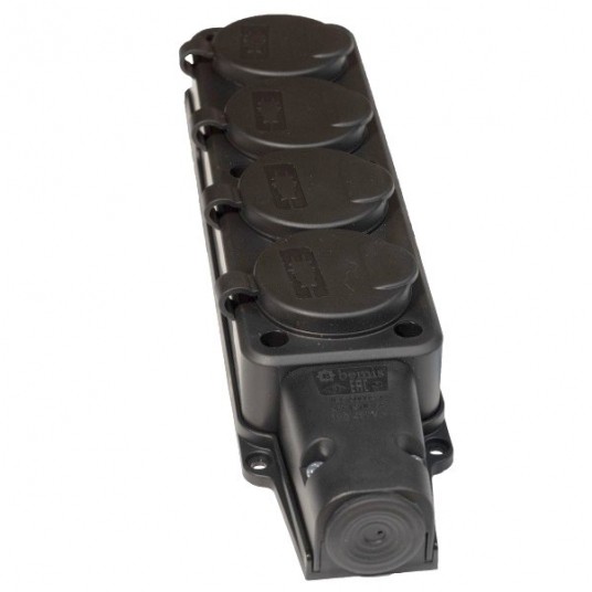 Listwa elektryczna gumowa 4x230V IP54 4 gniazda -zdjęcie numer 1