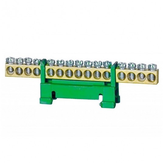 Listwa ochronna 15-modułowa 15x16mm2 niska zielona -zdjęcie numer 1