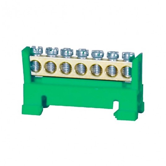 Listwa ochronna 7-modułowa 7x16mm2 niska zielona -zdjęcie numer 1