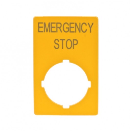 M22-XZK-GB99 Tabliczka opisowa żółta STOP -zdjęcie numer 1