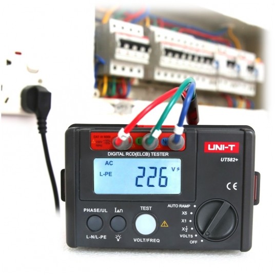 Miernik tester wyłączników RCD UT582+ UNIT -zdjęcie numer 2