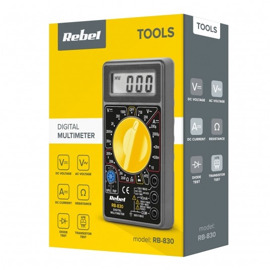 Miernik uniwersalny REBEL RB-830BUZ -zdjęcie numer 3