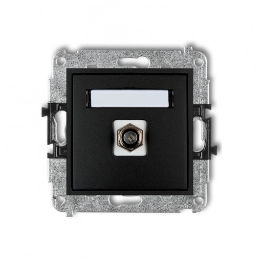 MINI Gniazdo antenowe poj. typu F (SAT) czarny mat -zdjęcie numer 1