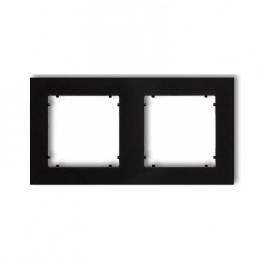 MINI Ramka podwójna czarny mat Karlik -zdjęcie numer 1