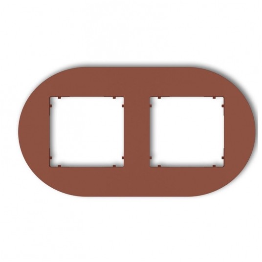 MINI Ramka podwójna okrągła terakota Karlik -zdjęcie numer 1