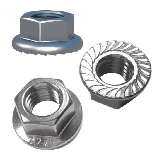 Nakrętka M10 kołnierzowa samokontrująca A2 -zdjęcie numer 1