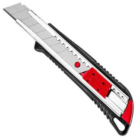 Nóż 18mm z metalową prowadnicą Top Tools -zdjęcie numer 1