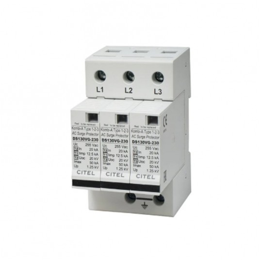 Ograniczik przepięć AC Citel T1/T2/T3 3P CMY725 -zdjęcie numer 1