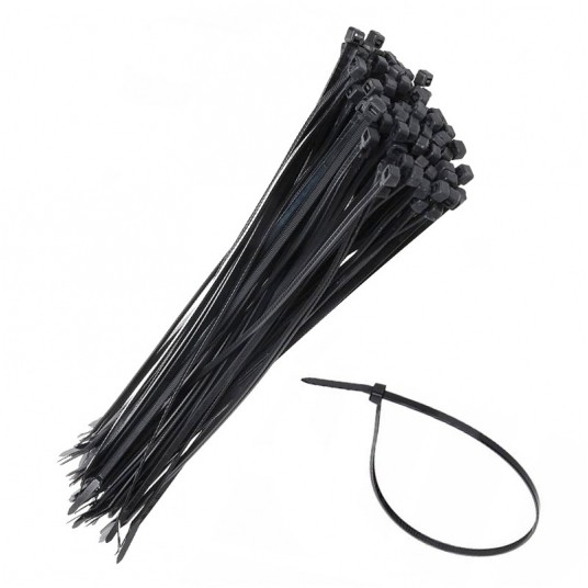 Opaska kablowa 450x4.8mm UV Czarna 100szt -zdjęcie numer 1