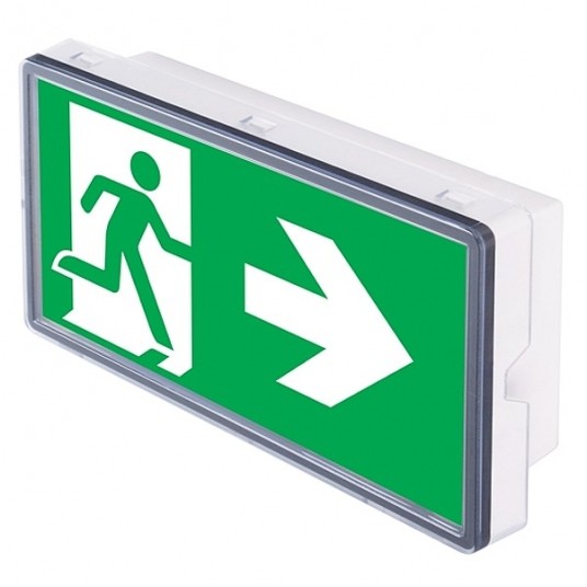 Oprawa ewakuacyjna VELLA LED ECO 125 A 1H biała -zdjęcie numer 1