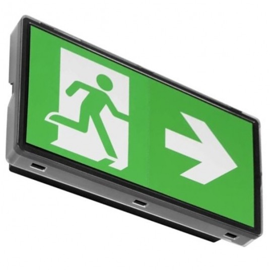 Oprawa ewakuacyjna VELLA LED ECO 125 SA 1H czarna -zdjęcie numer 1