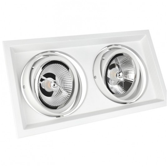 Oprawa MDD MAXI DUE GU10 x 2 AR111 250V IP20 biała -zdjęcie numer 1