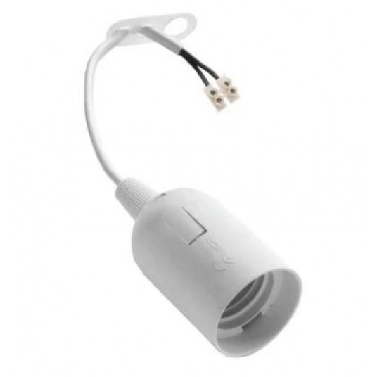 Oprawka termoplastyczna E27-6 z przewodem biała -zdjęcie numer 1