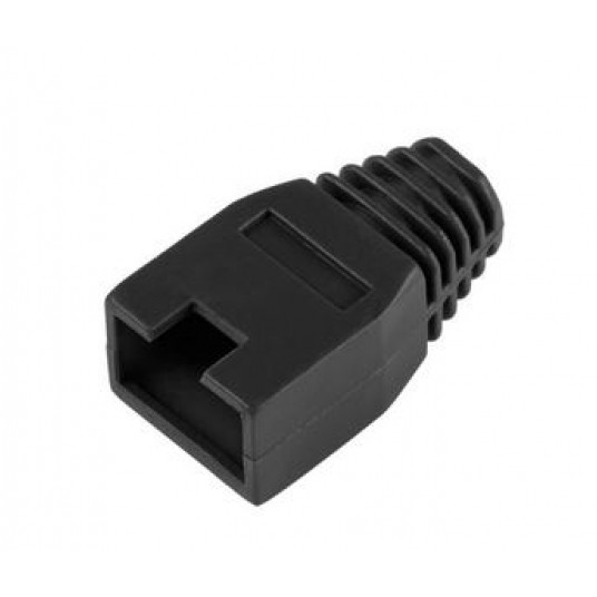 Osłona gumowa wtyku 8p8c RJ45 czarna -zdjęcie numer 1
