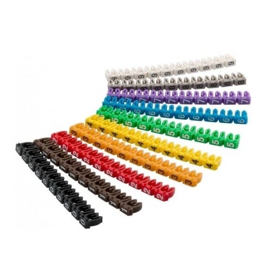 Oznacznik przewodów cyfry /0-9/ 1,5-2,5mm2 /100szt -zdjęcie numer 1