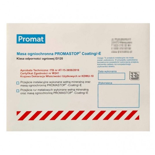 Oznakowania Promastop-E Coating p.poż. -zdjęcie numer 1