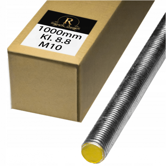 Pręt gwintowany M10 1mb 8.8 ocynk (żółty) -zdjęcie numer 1
